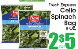 Supremo Foods Inc Fresh Express Cello Spinach Bag offer