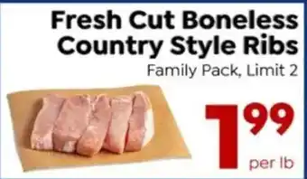 Fresh cut boneless country style ribs