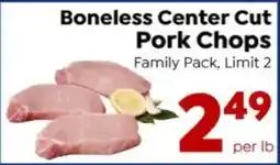 Save a Lot Boneless center cut pork chops offer
