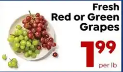 Save a Lot Fresh Red or Green Grapes offer