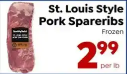 Save a Lot Smithfield st. louis style pork spareribs offer