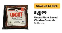 Grocery Outlet Uncut plant based chorizo grounds offer