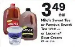 ACME Milo's Sweet Tea or Famous Sweet Tea or Lucerne Sour Cream offer