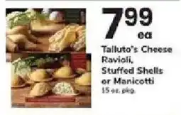 ACME Talluto's Cheese Ravioli, Stuffed Shells or Manicotti offer