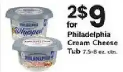 ACME Philadelphia cream cheese tub offer