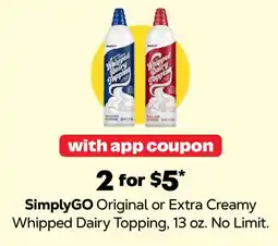 Grocery Outlet SimplyGO Whipped Dairy Topping offer