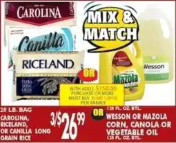 Pioneer Supermarkets Carolina, Riceland, or Canilla long grain rice offer