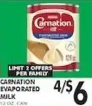 Pioneer Supermarkets Carnation evaporated milk offer