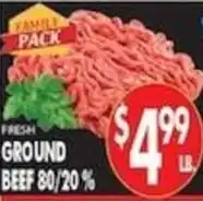 Pioneer Supermarkets Family Pack Fresh Ground Beef 80/20% offer