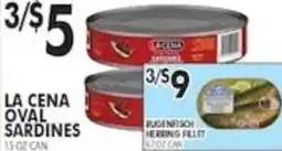 Pioneer Supermarkets La Cena oval sardines offer