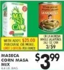 Pioneer Supermarkets Maseca corn masa mix offer