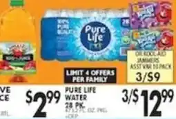 Pioneer Supermarkets Pure Life water offer
