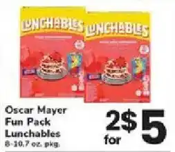 ACME Oscar Mayer Fun Pack Lunchables offer