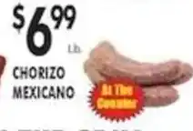 Pioneer Supermarkets Chorizo Mexicano offer