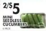Pioneer Supermarkets Mini Seedless Cucumbers offer