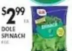 Pioneer Supermarkets Dole spinach offer