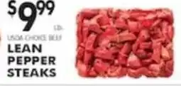 Pioneer Supermarkets Lean Pepper Steaks offer