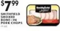 Pioneer Supermarkets Smithfield smoked bone-in pork chops offer