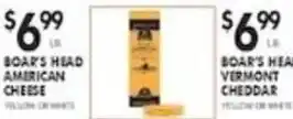 Pioneer Supermarkets Boar's Head American Cheese offer