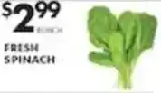 Pioneer Supermarkets Fresh Spinach offer