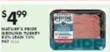 Pioneer Supermarkets Nature's Pride Ground Turkey offer