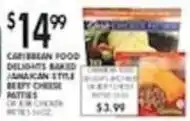 Pioneer Supermarkets Caribbean Food Delights Baked Jamaican Style Beefy Cheese Patties or Chicken Patties offer