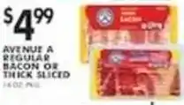 Pioneer Supermarkets Avenue A Regular Bacon or Thick Sliced offer
