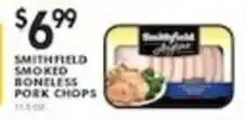 Pioneer Supermarkets Smithfield smoked boneless pork chops offer