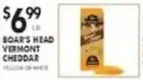 Pioneer Supermarkets Boar's Head Vermont Cheddar offer