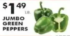 Pioneer Supermarkets Jumbo Green Peppers offer