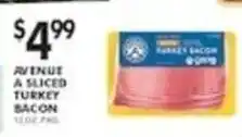 Pioneer Supermarkets Avenue sliced turkey bacon offer