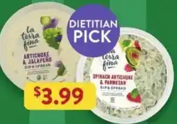 Fresh Thyme La terra fina artichoke & jalapeno dip & spread offer
