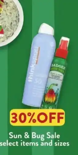 Fresh Thyme thinksport sun protection offer
