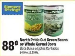 North Pride Cut Green Beans or Whole Kernel Corn