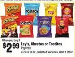 Food City Lay's, Cheetos or Tostitos Papitas offer