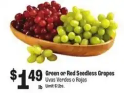 Food City Green or Red Seedless Grapes offer
