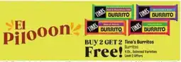 Food City Tina's Burritos offer