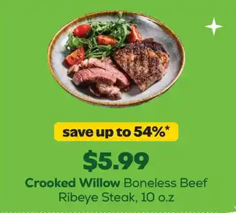 Crooked Willow Boneless Beef Ribeye Steak