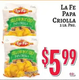 Trade Fair Supermarket La Fe yellow potato papa criolla offer