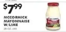 Pioneer Supermarkets McCormick Mayonnaise W/Lime offer