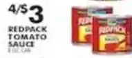 Pioneer Supermarkets Redpack tomato sauce offer