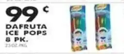 Pioneer Supermarkets Dafruta ice pops offer