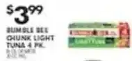 Pioneer Supermarkets Bumble Bee Chunk Light Tuna offer