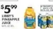 Pioneer Supermarkets Libby's pineapple juice offer