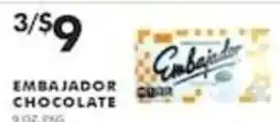 Pioneer Supermarkets Embajador chocolate offer