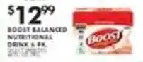 Pioneer Supermarkets Boost balanced nutritional drink 6 pk offer