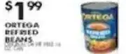 Pioneer Supermarkets Ortega refried beans offer