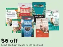 Pet Supplies Plus Select dog & cat dry and freeze-dried food offer