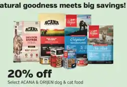 Pet Supplies Plus Select ACANA & ORIJEN dog & cat food offer