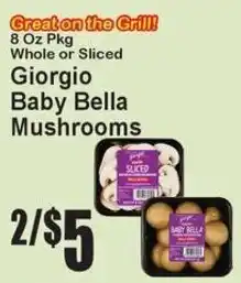Super Fresh Giorgio baby bella mushrooms offer